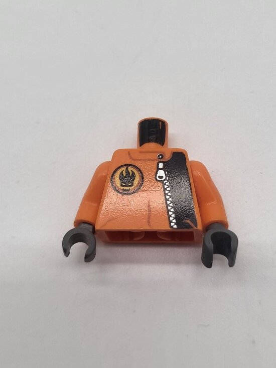 Lego Other - LEGO Minifigure Orange TORSO Jumpsuit Agents Inferno Logo Villian Henchman